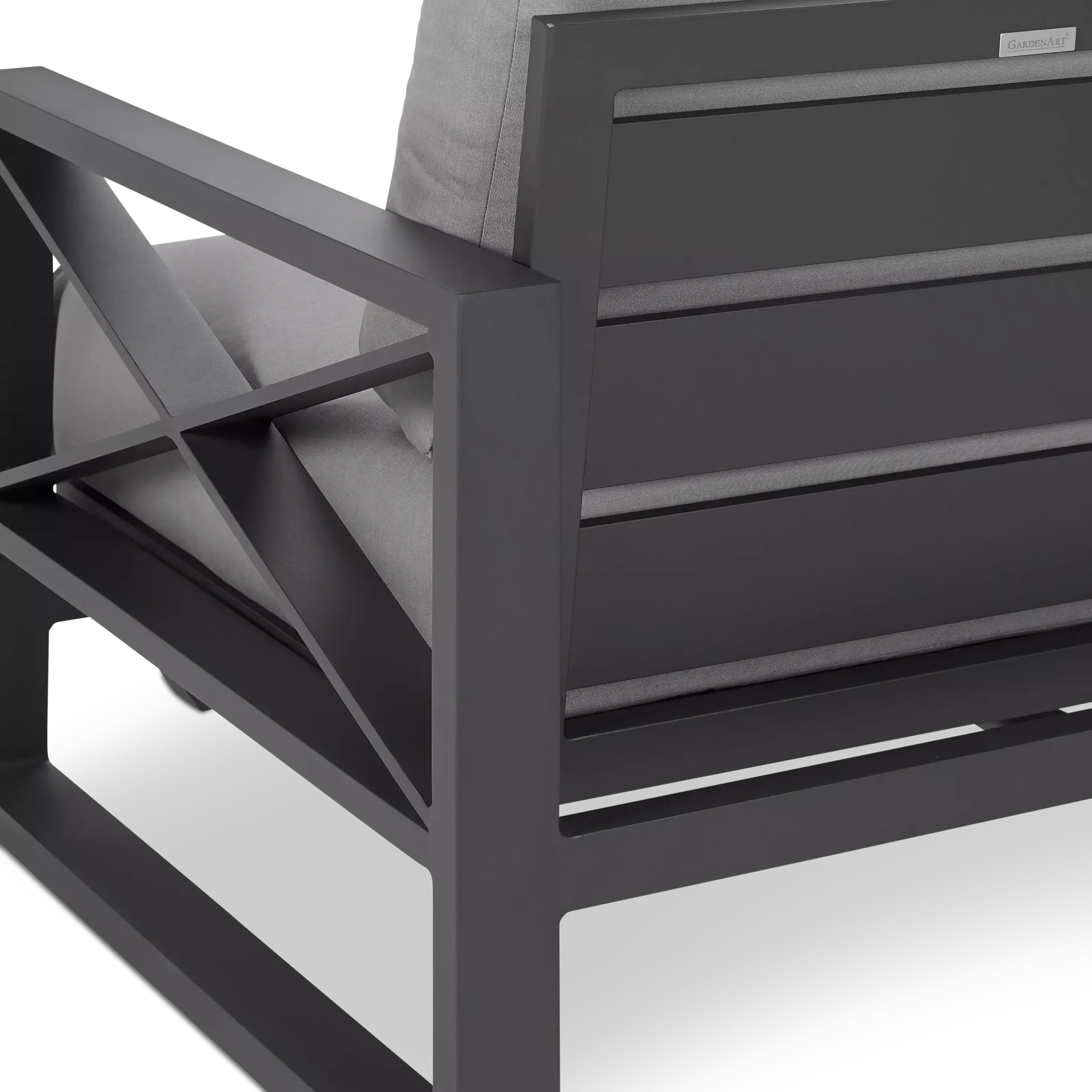 Linear Dark Gray Rocking Chair