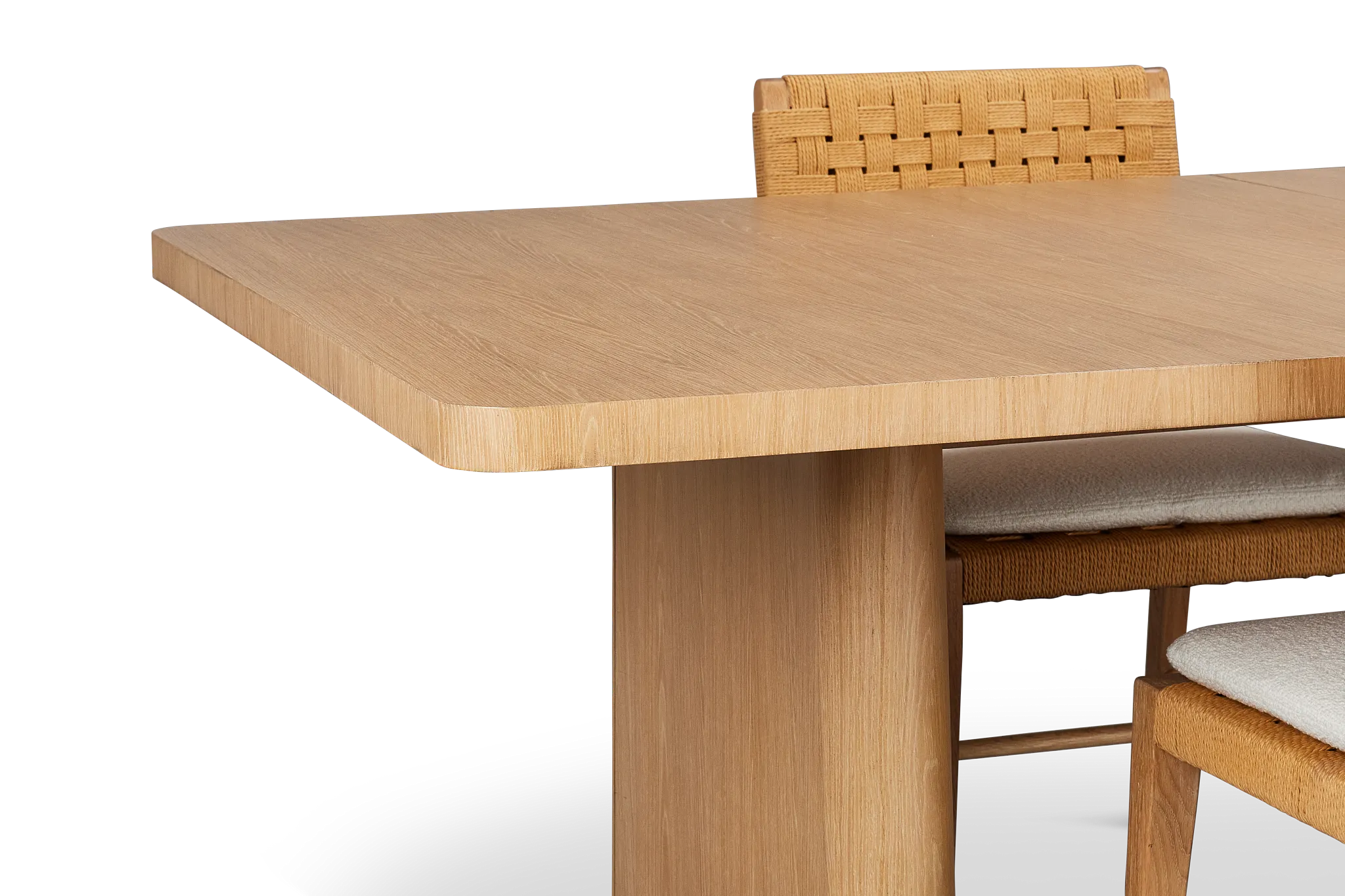 Malibu Light Tone Rect Table & 4 Woven Chairs