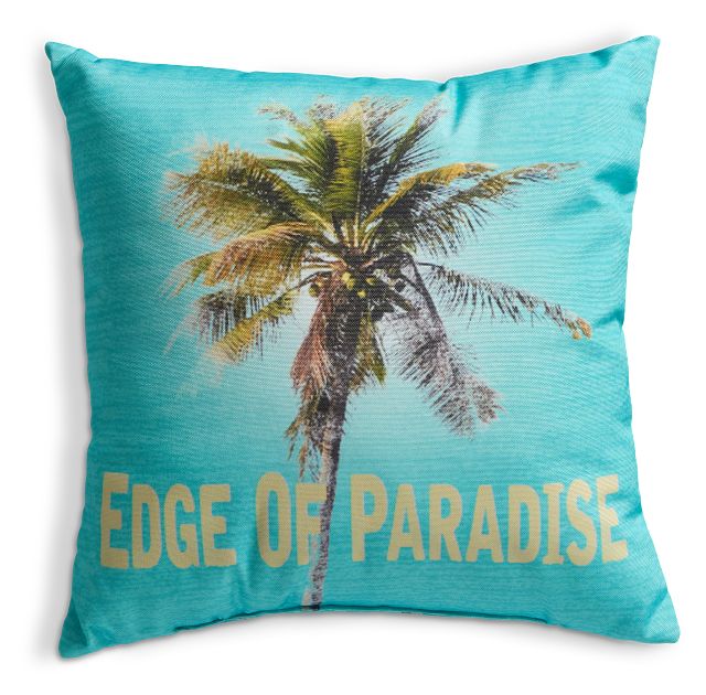 Moby Blue 18" Indoor/outdoor Square Accent Pillow