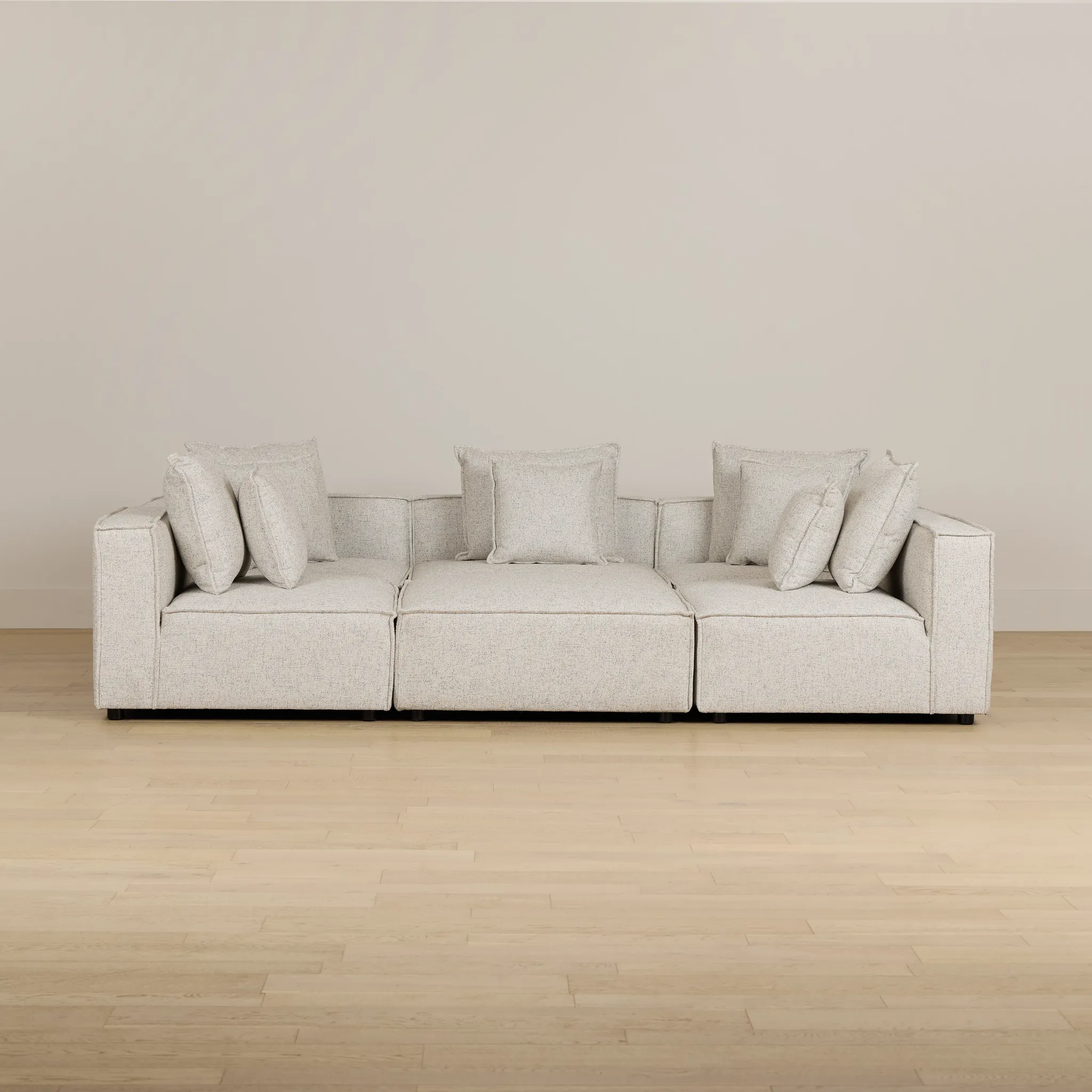 Tatum Beige Fabric 6-piece Modular Sectional