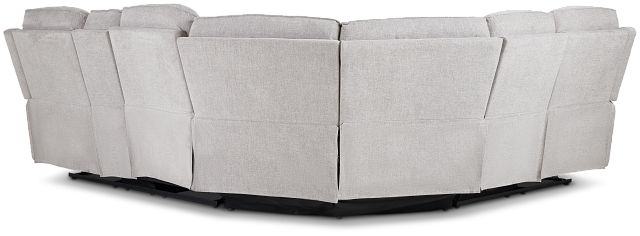 Piper Gray Fabric Medium Dual Reclining Sectional With Right Console
