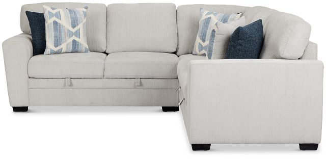 Everly Gray Fabric Small 2-arm Storage Sectional