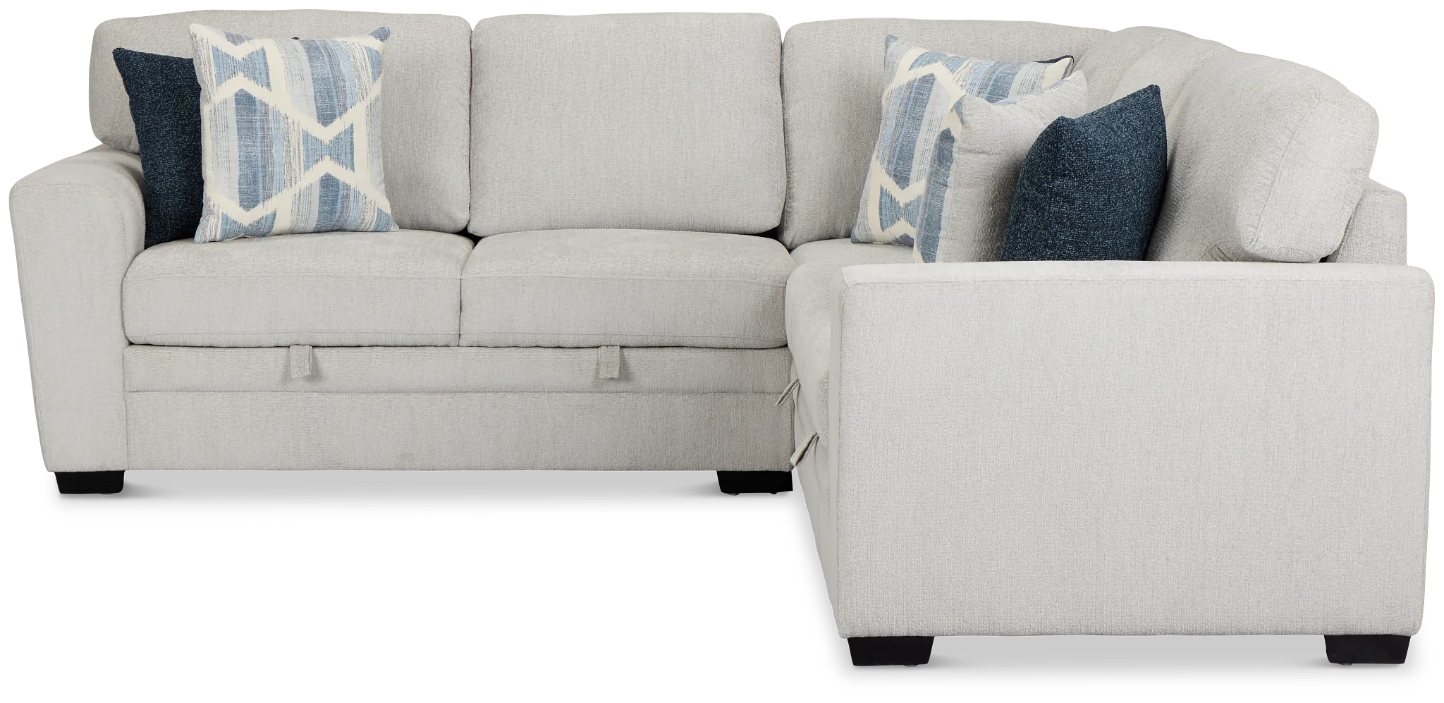 Everly Gray Fabric Small 2-arm Storage Sectional