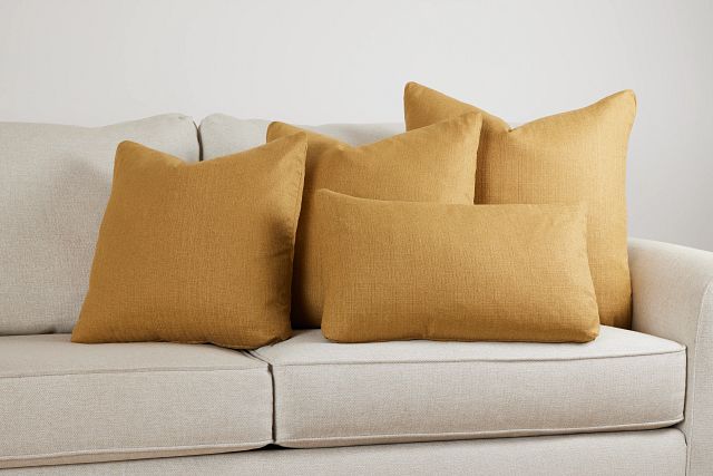 Zeke Yellow 24" Accent Pillow