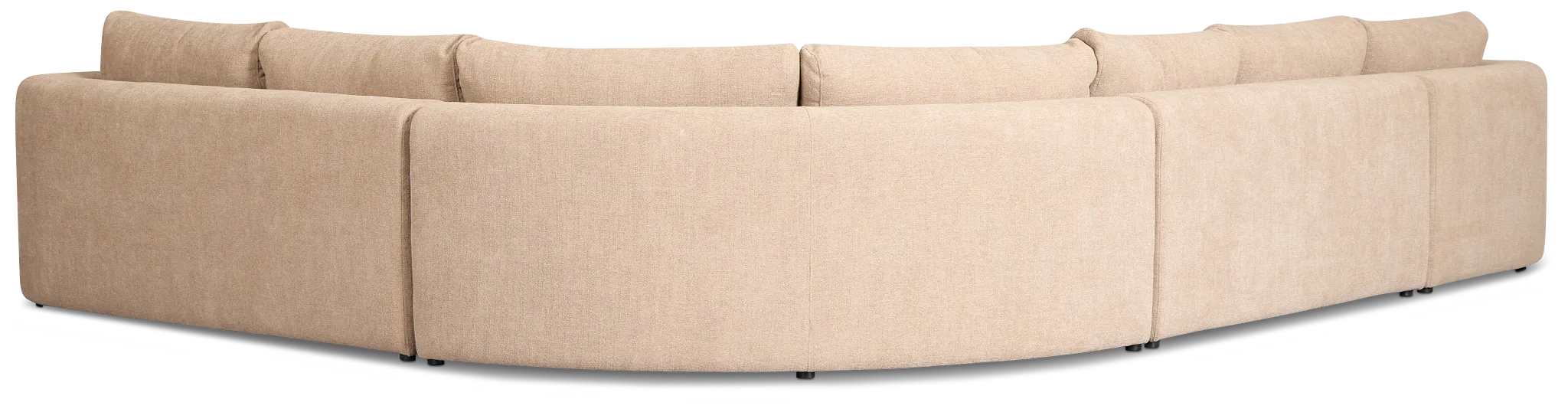 Alma Taupe Fabric Medium Left Chaise Wedge Sectional