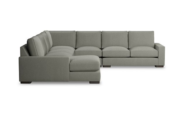 Edgewater Delray Pewter Large Left Chaise Sectional