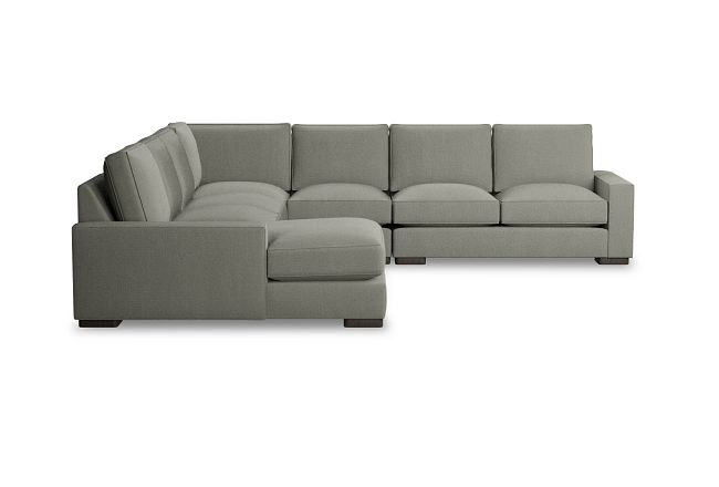 Edgewater Delray Pewter Large Left Chaise Sectional