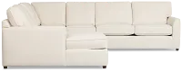 Tate Light Beige Fabric Large Left Chaise Sectional