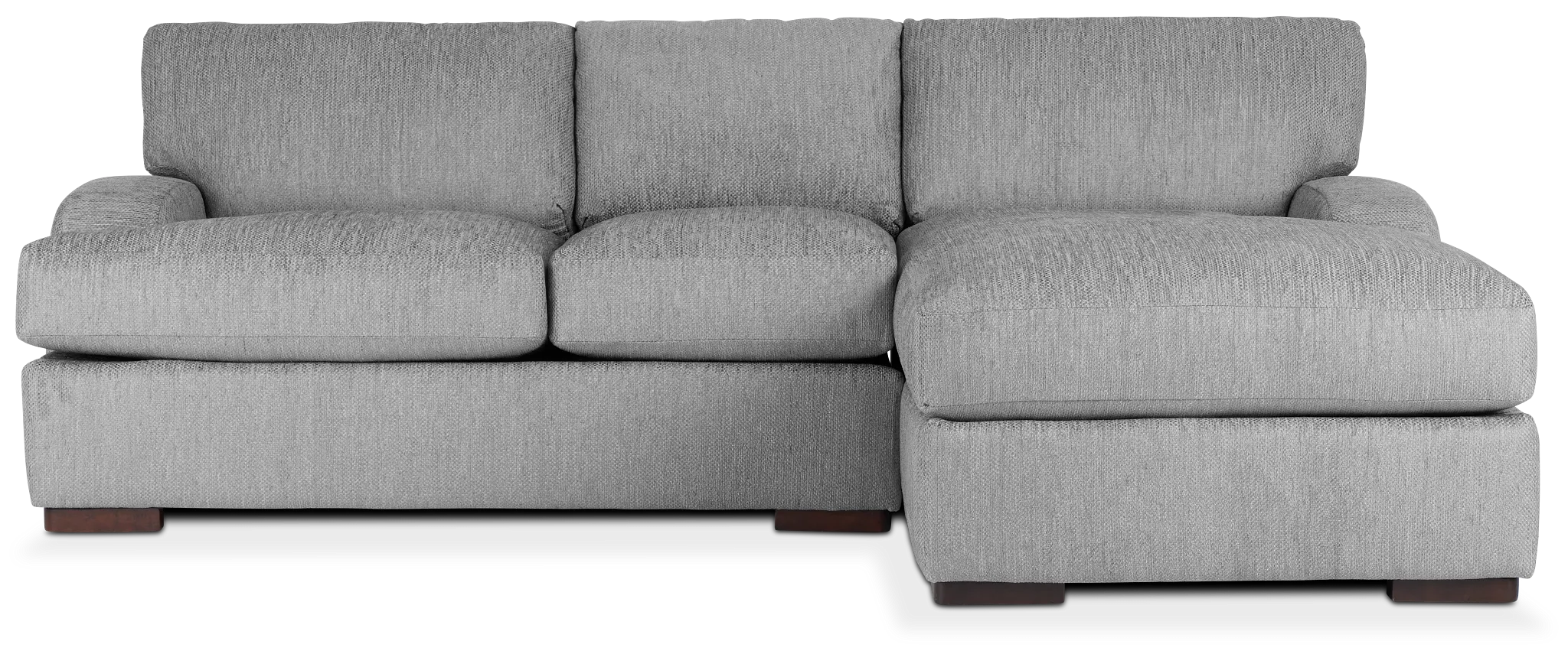 Alpha Light Gray Fabric Right Chaise Sectional