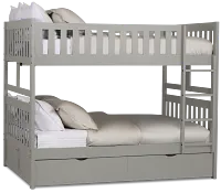 Charleston Gray Storage Bunk Bed
