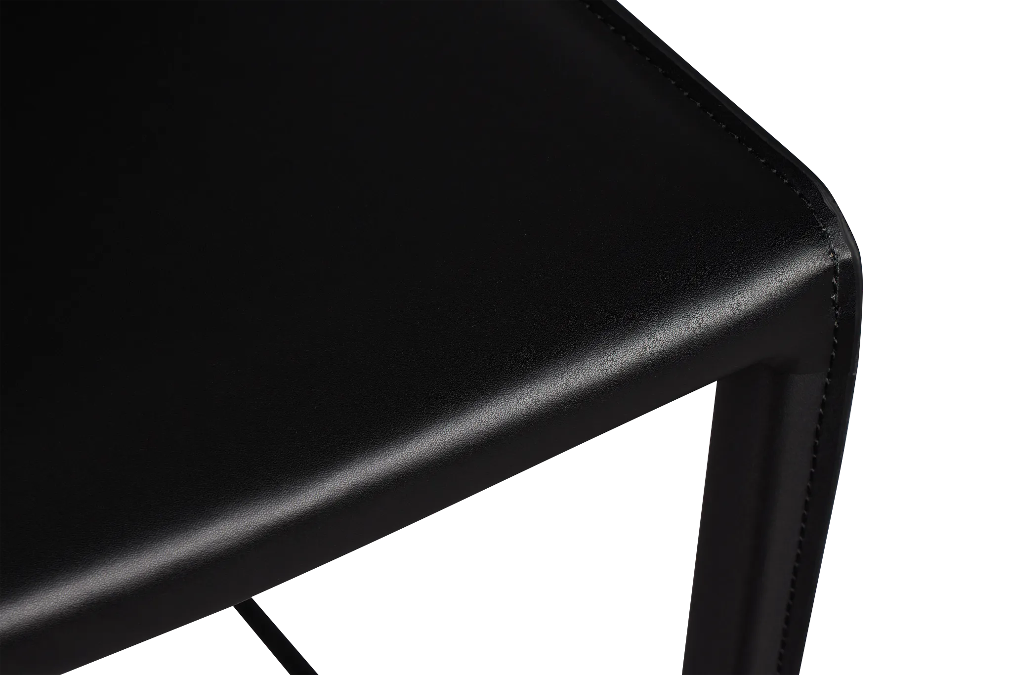 Lugo Black 27" Upholstered Barstool