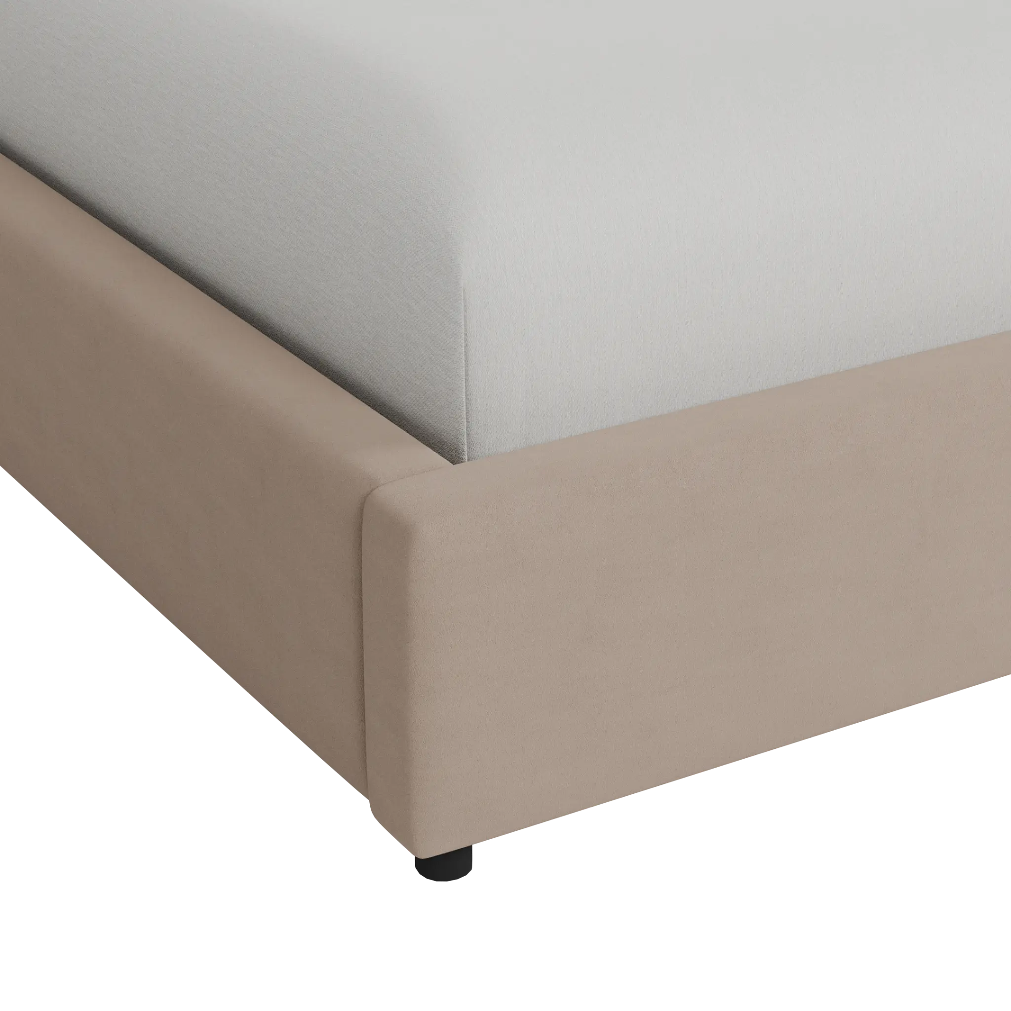 Grayton Joya Beige 54" Upholstered Platform Bed Grayton Joya Beige 54" Upholstered Platform Bed