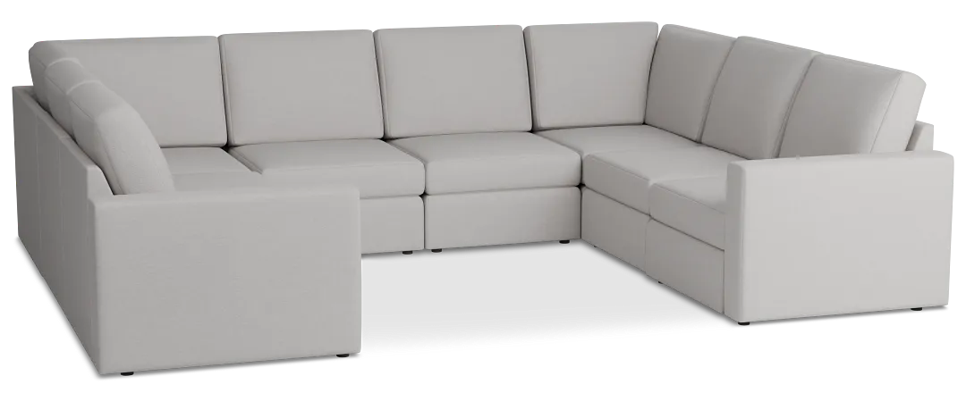 Citymod Light Gray Fabric 8-piece Modular Sectional