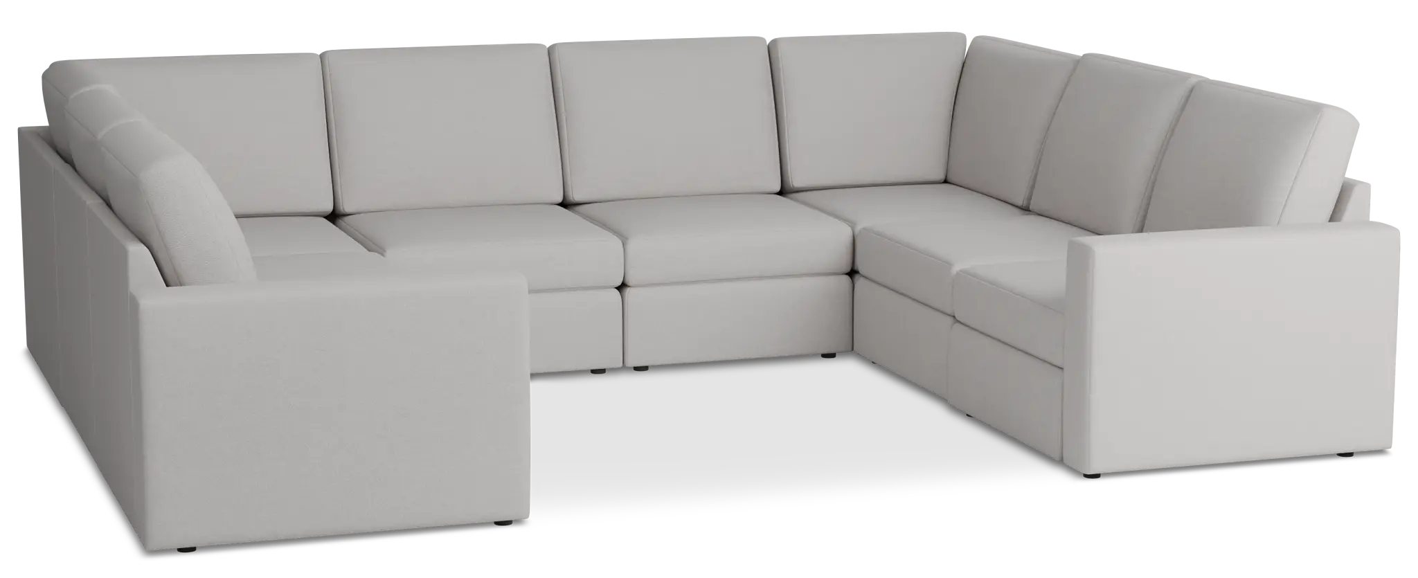 Citymod Light Gray Fabric 8-piece Modular Sectional Citymod Light Gray Fabric 8-piece Modular Sectional