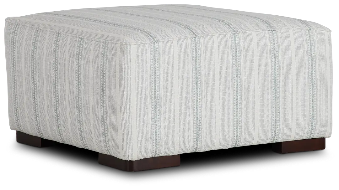 Farmhouse Green Fabric Cocktail Ottoman Farmhouse Green Fabric Cocktail Ottoman