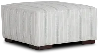 Farmhouse Green Fabric Cocktail Ottoman