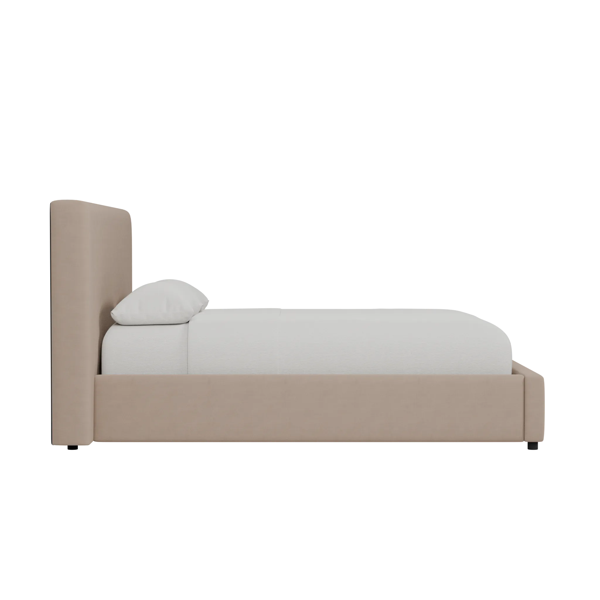 Grayton Joya Beige 44" Upholstered Platform Bed