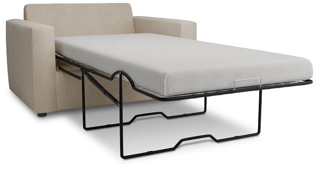 Siesta Peyton Beige Fabric Memory Foam Sleeper