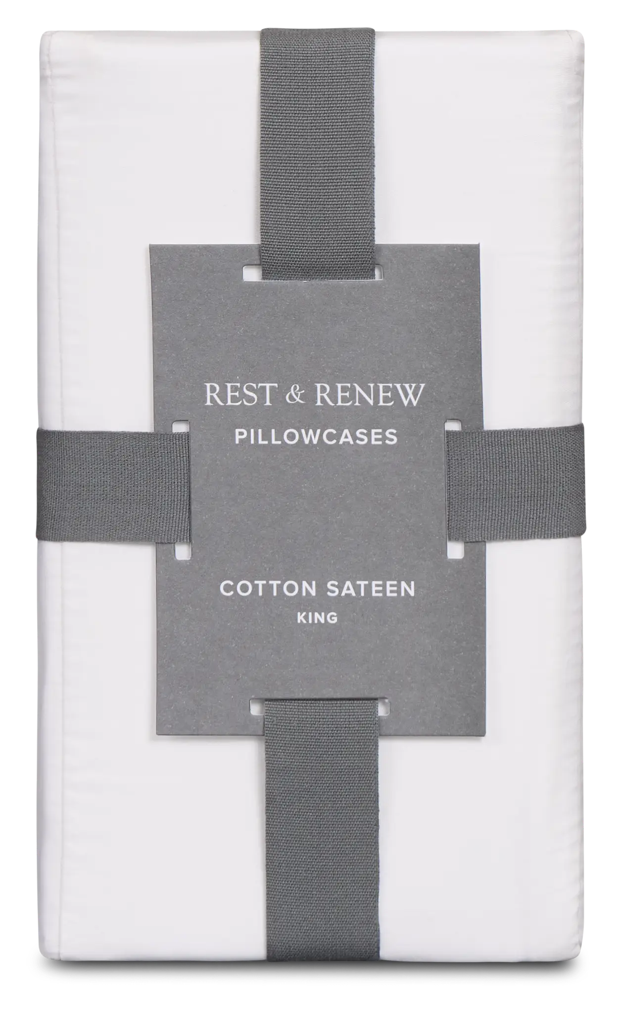 Rest & Renew Cotton Sateen White 300 Thread Set Of 2 Pillowcases Rest & Renew Cotton Sateen White 300 Thread Set Of 2 Pillowcases