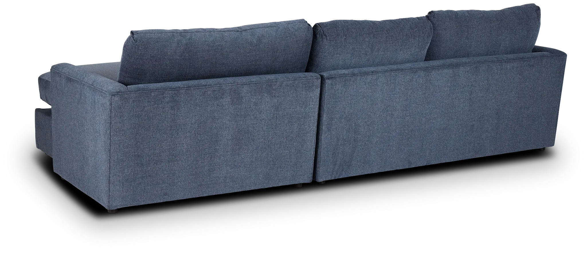 Noah Blue Fabric Right Chaise Sectional
