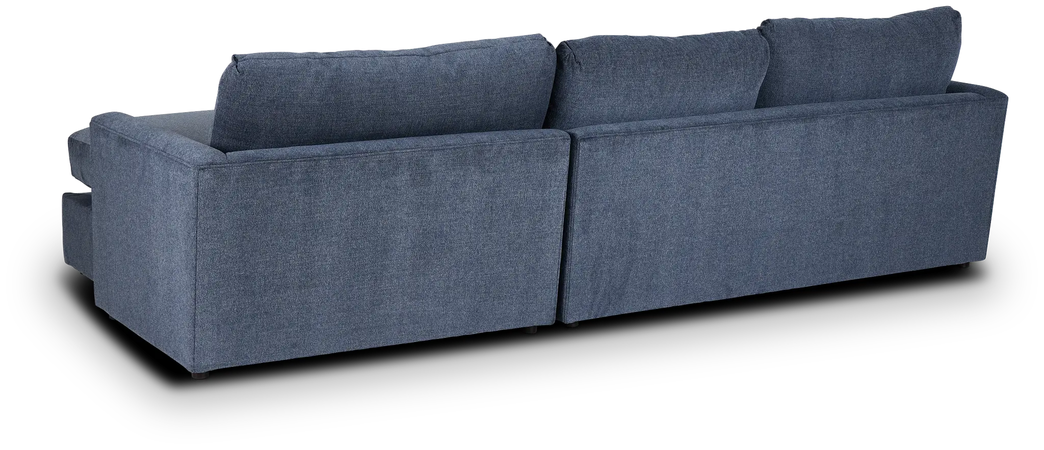 Noah Blue Fabric Right Chaise Sectional Noah Blue Fabric Right Chaise Sectional