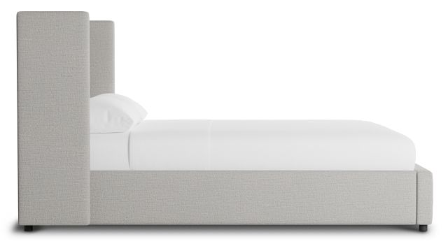 Captiva Maguire Gray 48" Upholstered Shelter Bed