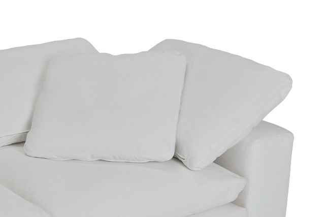 Nixon White Fabric 2 Piece Modular Sofa