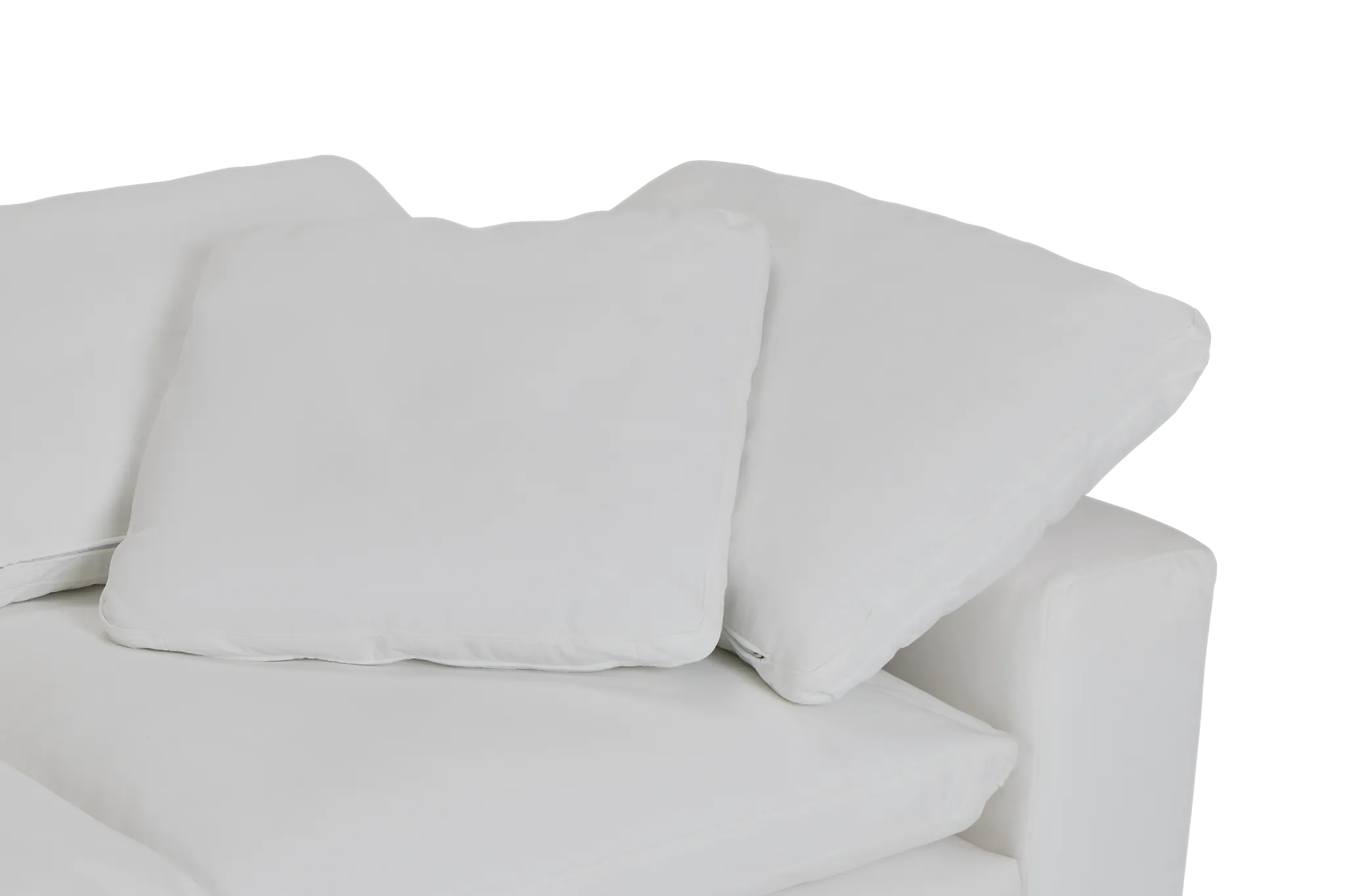 Nixon White Fabric 2-piece Modular Sofa