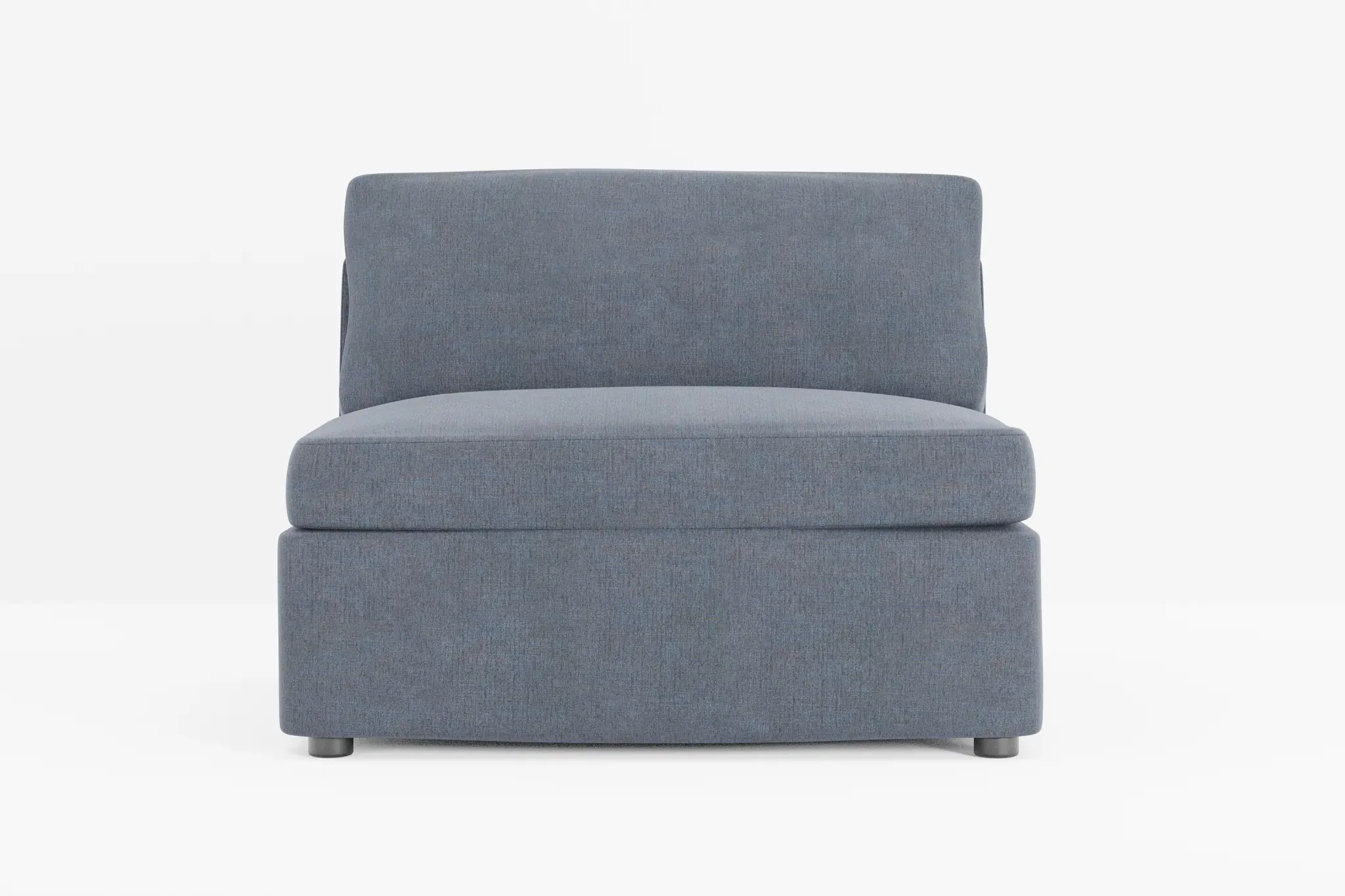 Destin Victory Dark Blue Fabric Armless Chair Destin Victory Dark Blue Fabric Armless Chair