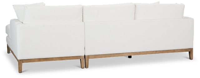 Emma White Fabric Right Chaise Sectional