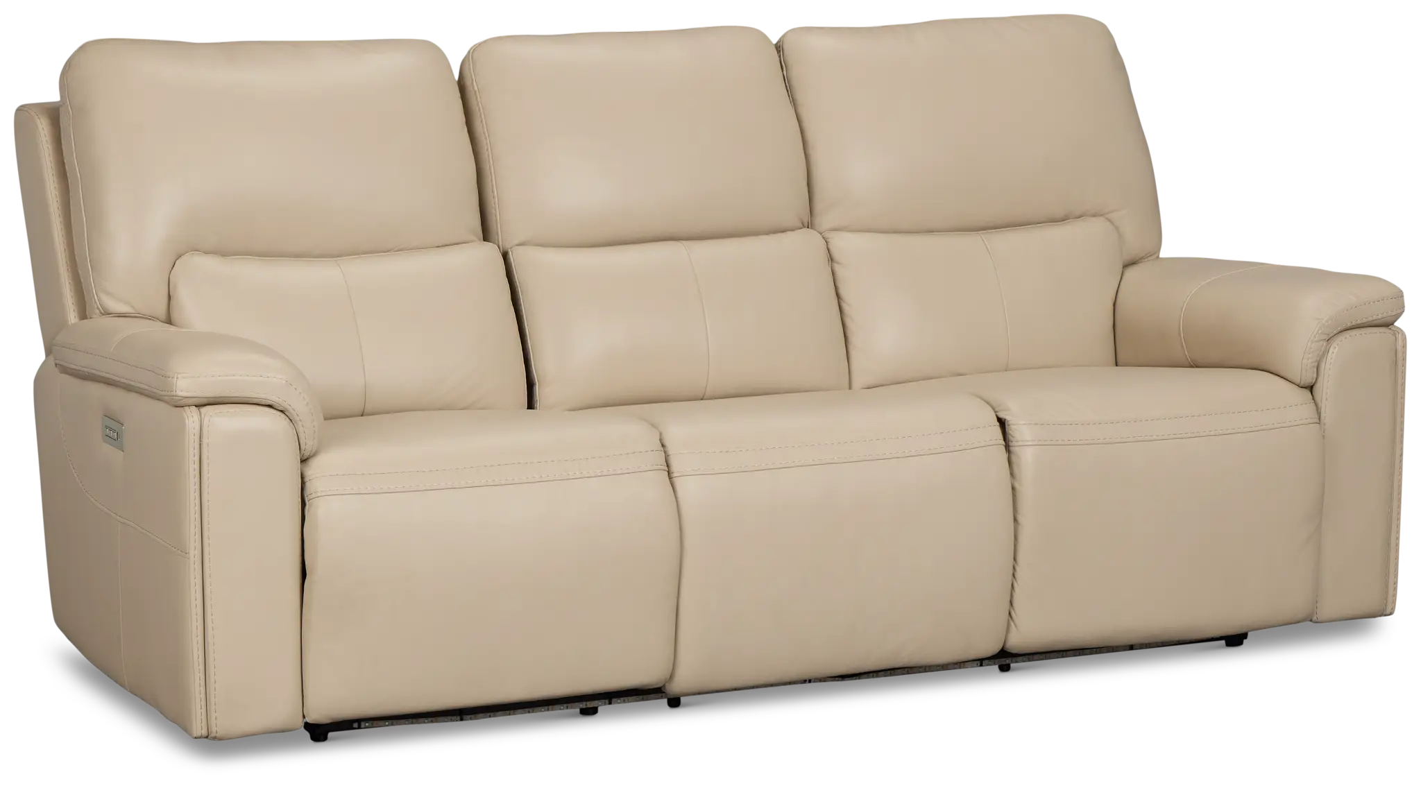 Fallon Beige Lthr/vinyl Power Reclining Sofa W/ Massage Fallon Beige Lthr/vinyl Power Reclining Sofa W/ Massage