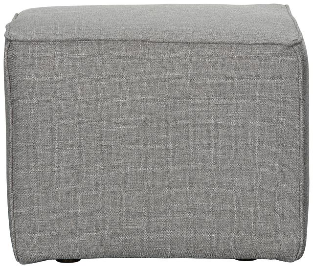 Harper Gray Fabric Accent Pouf