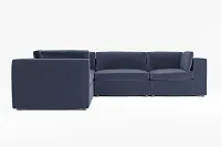 Destin Joya Dark Blue Velvet 5-piece Modular Sectional