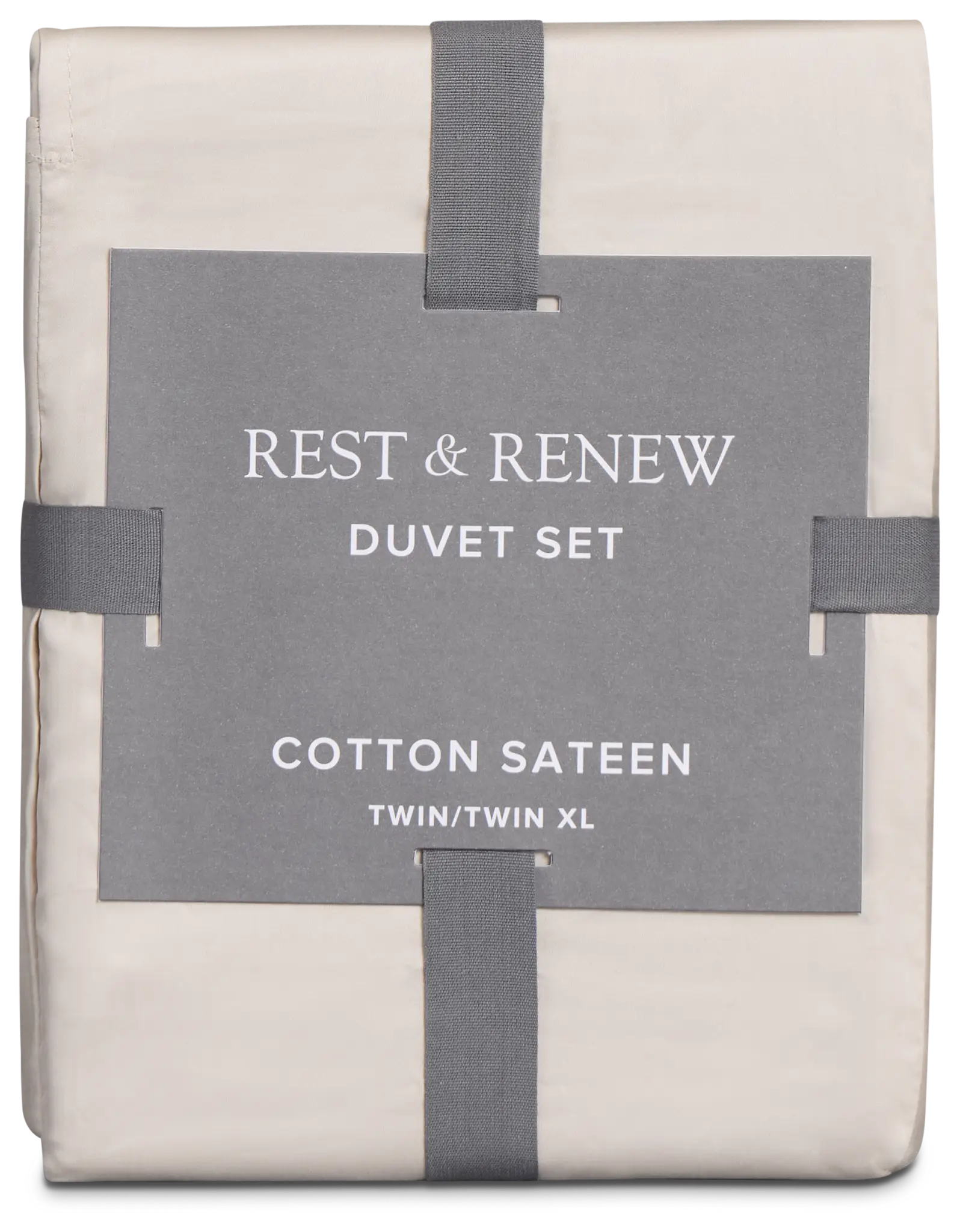 Rest & Renew Cotton Sateen Beige 300 Thread Duvet Set Rest & Renew Cotton Sateen Beige 300 Thread Duvet Set