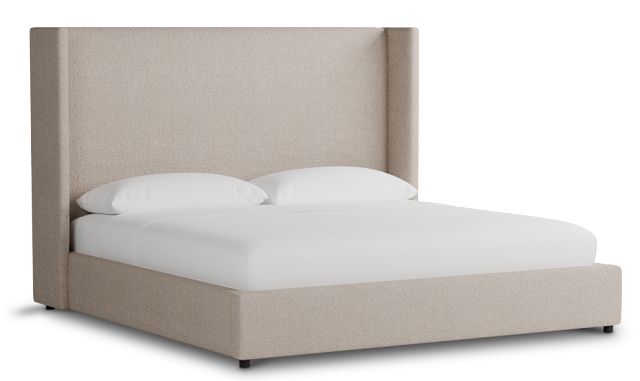 Captiva Elite Taupe 60" Upholstered Shelter Bed