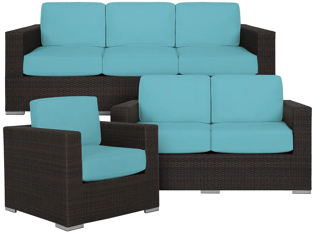 Fina Dark Teal Outdoor Living Room Set Fina Dark Teal Outdoor Living Room Set