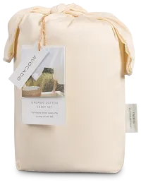 Avocado Organic Beige 400 Thread Sheets