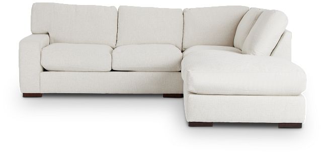 Veronica White Down Right Bumper Sectional (5)