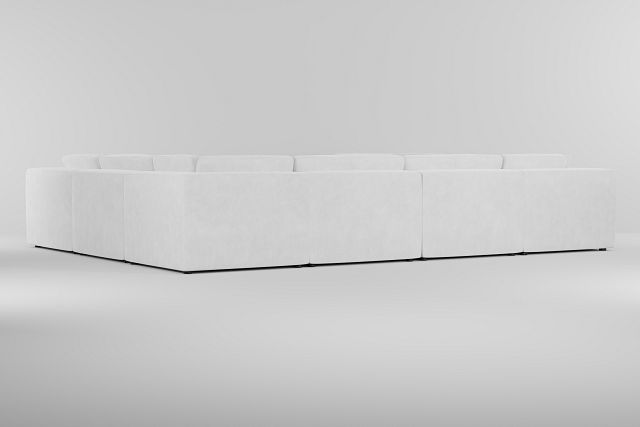 Destin Peyton White Fabric 8-piece Modular Sectional