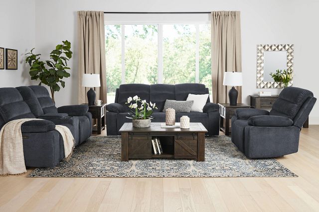 Orion Dark Gray Fabric Power Reclining Sofa