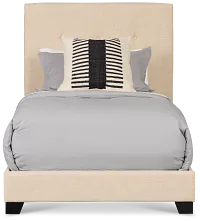 Flagler Beige Uph Panel Bed