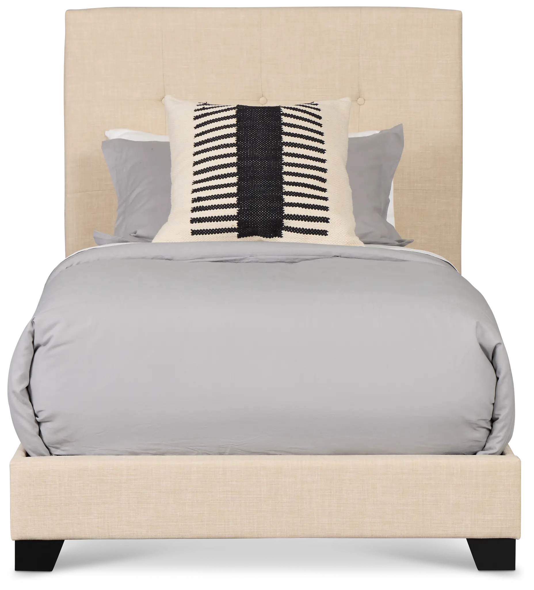 Flagler Beige Uph Panel Bed Flagler Beige Uph Panel Bed