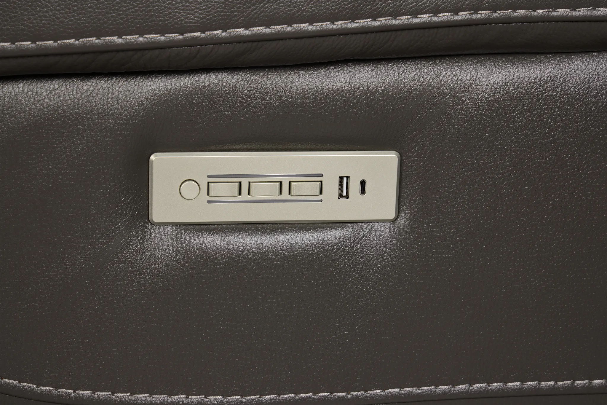 Fallon Dark Gray Lthr/vinyl Power Recliner