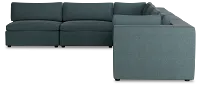 Destin Sutton Blue Fabric 6-piece Modular Sectional