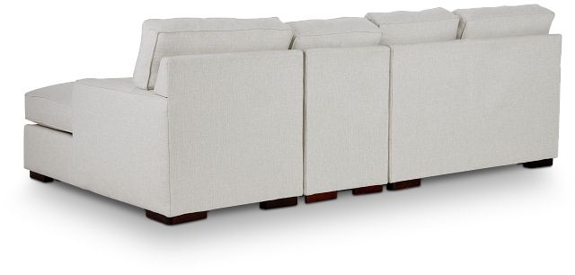 Austin White Fabric Small Right Chaise Sectional