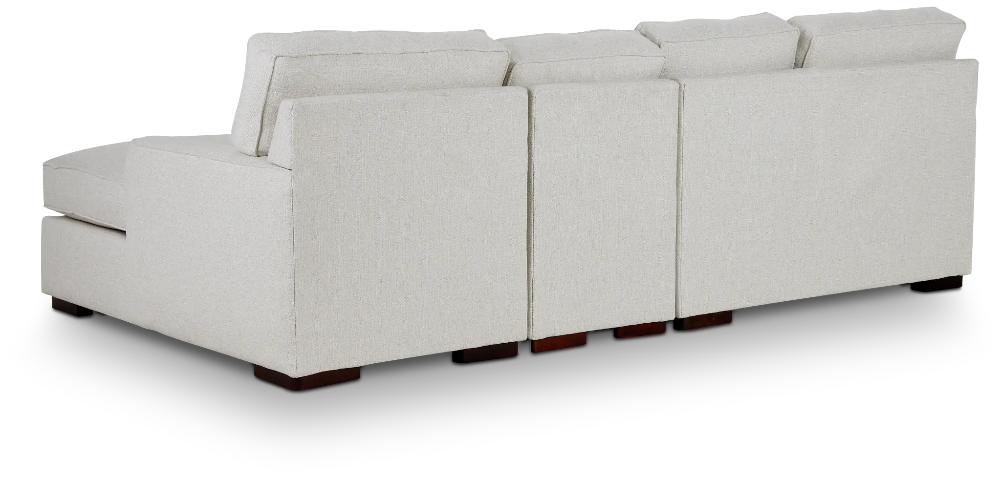 Austin White Fabric Small Right Chaise Sectional Austin White Fabric Small Right Chaise Sectional