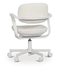 Belle Ivory Upholstered Desk Chair