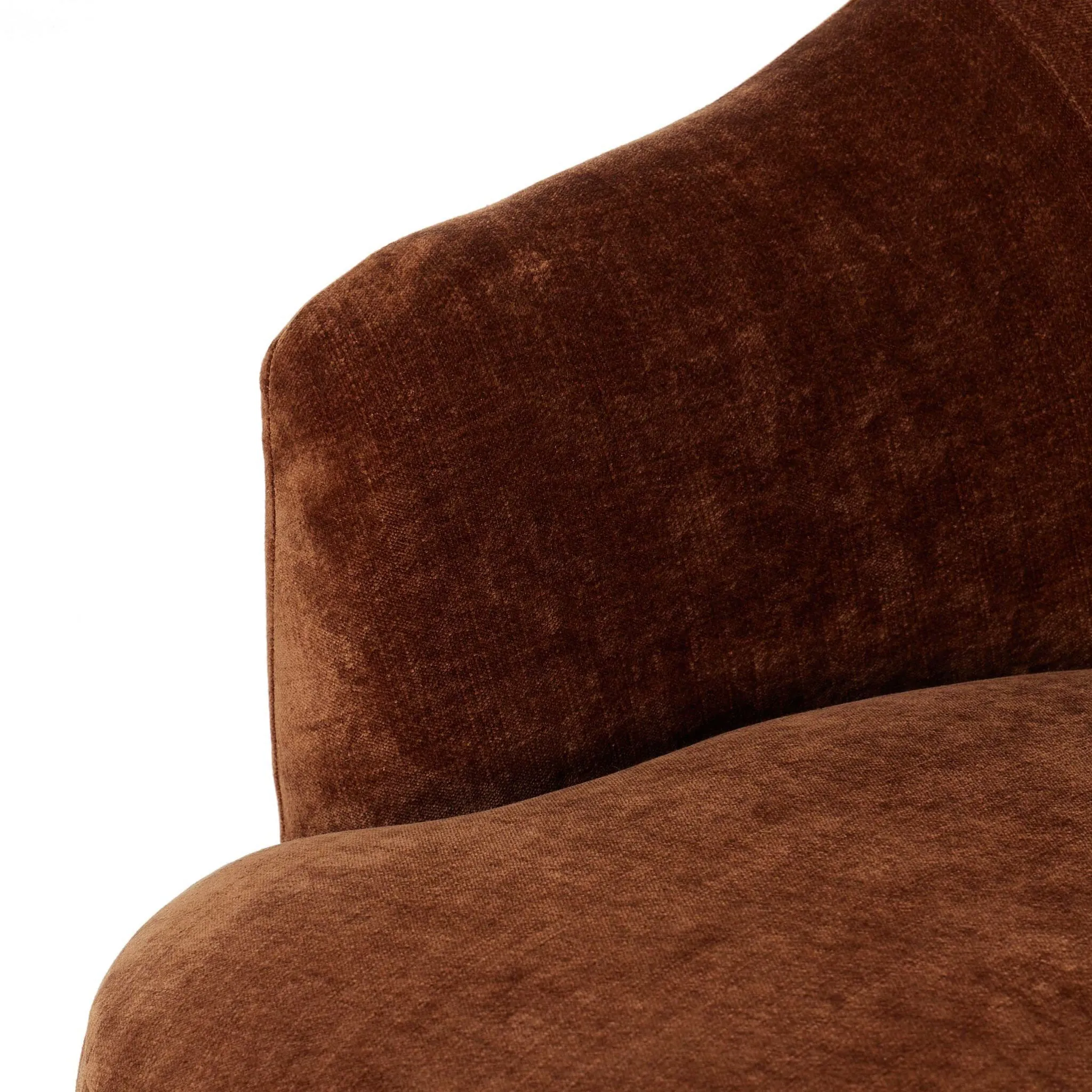 Four Hands Maryn Dark Orange Velvet Accent Chair