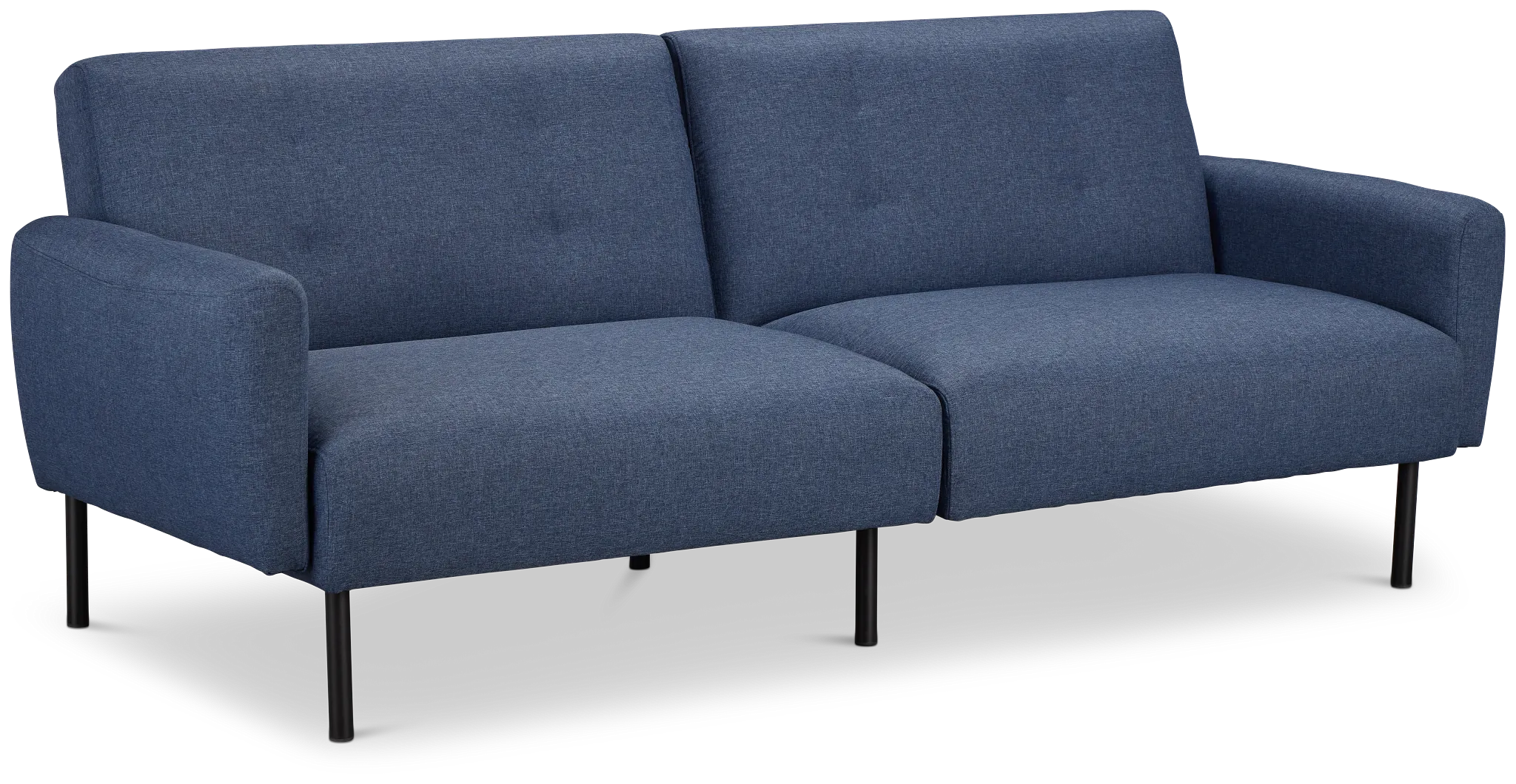 Denali Dark Blue Fabric Sofa Futon