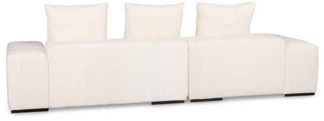 Skylar White Fabric Left Chaise Sectional